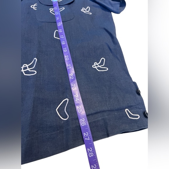 Al's Attire Handmade San Francisco Rockabilly 50s Camp Shirt Abstract Embroidery - Picture 11 of 14